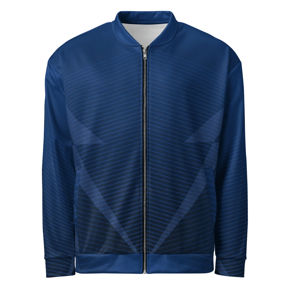 Symmetry in Blue All-Over Bomber Jacket product image (6)