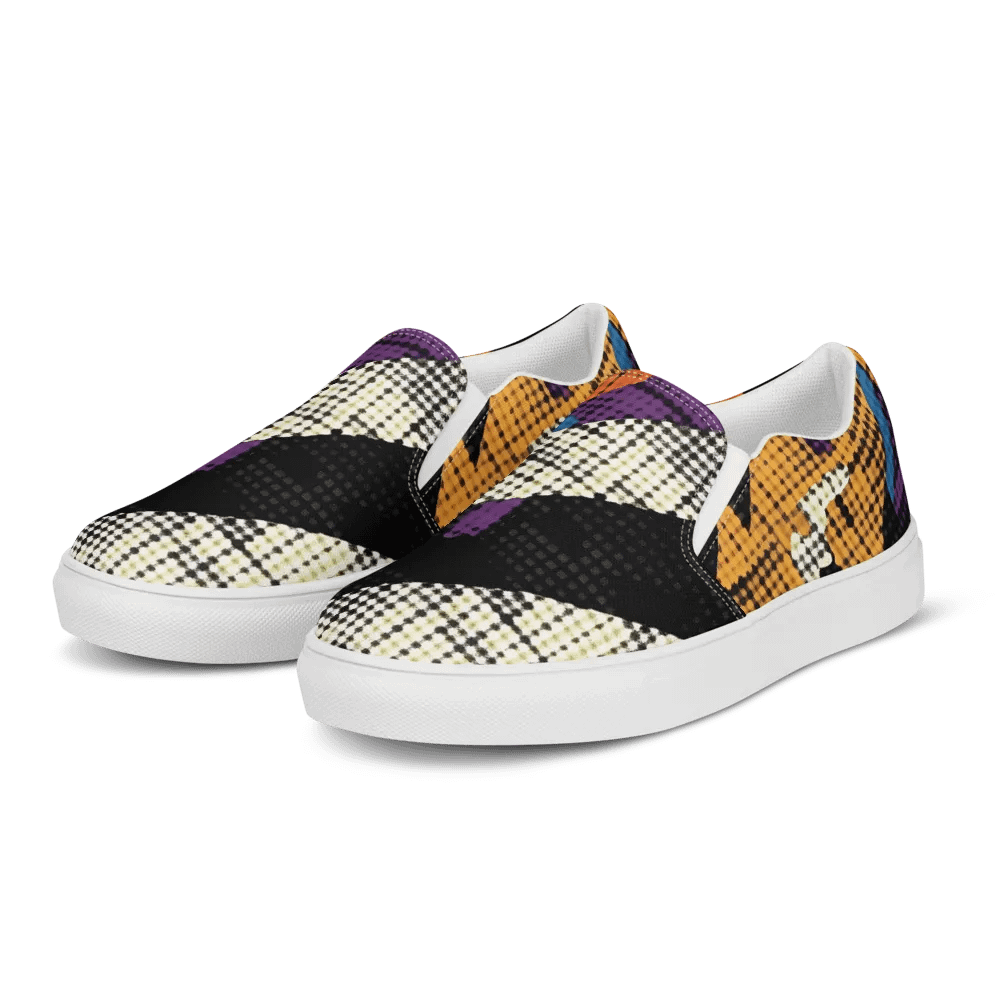 Geometric Pop Art | Women's Slip-On Canvas Shoes product image (3)