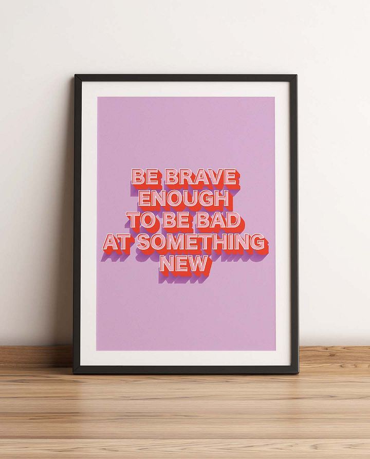 Be Brave Quote Affirmation Printable Wall Art Decor - Instant Download product image (1)