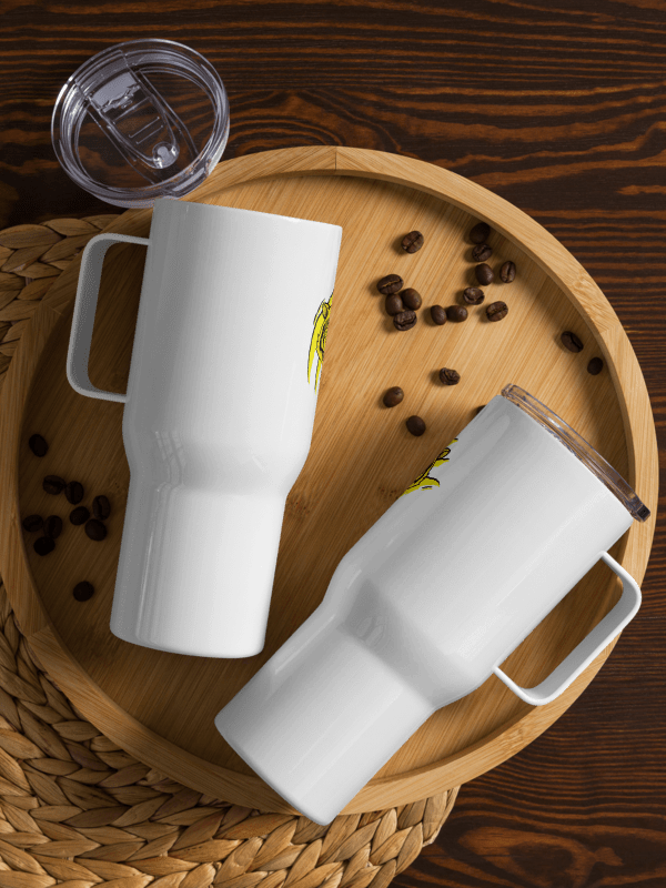 Taza de viaje blanca de acero inoxidable edición TryTiger product image (4)