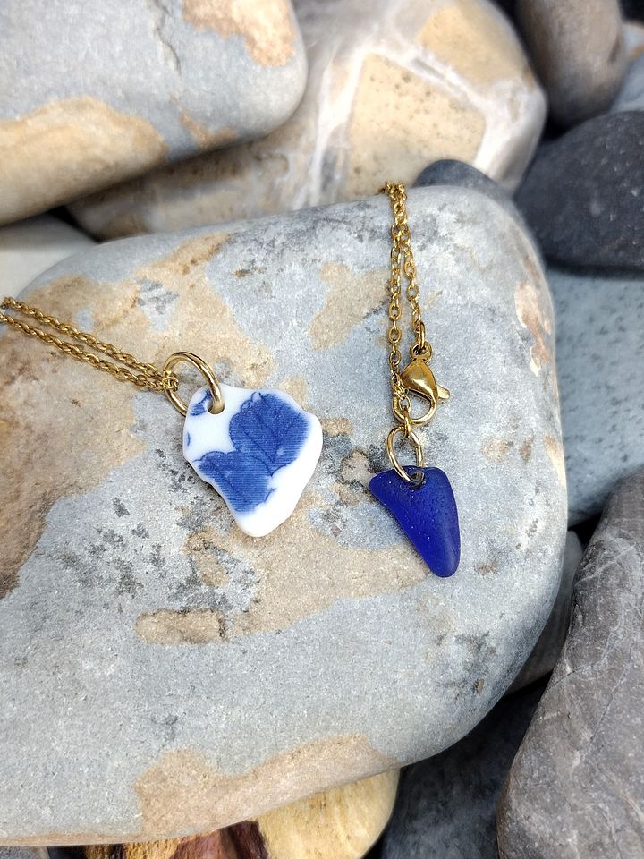 Sea glass necklace product image (1)
