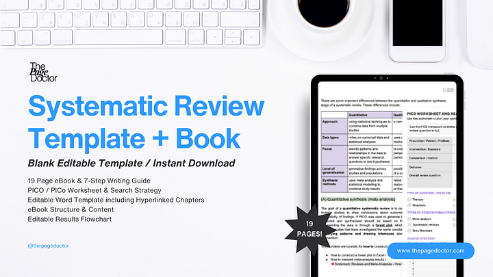 Systematic Review Template + Writing Guide eBook product image (2)