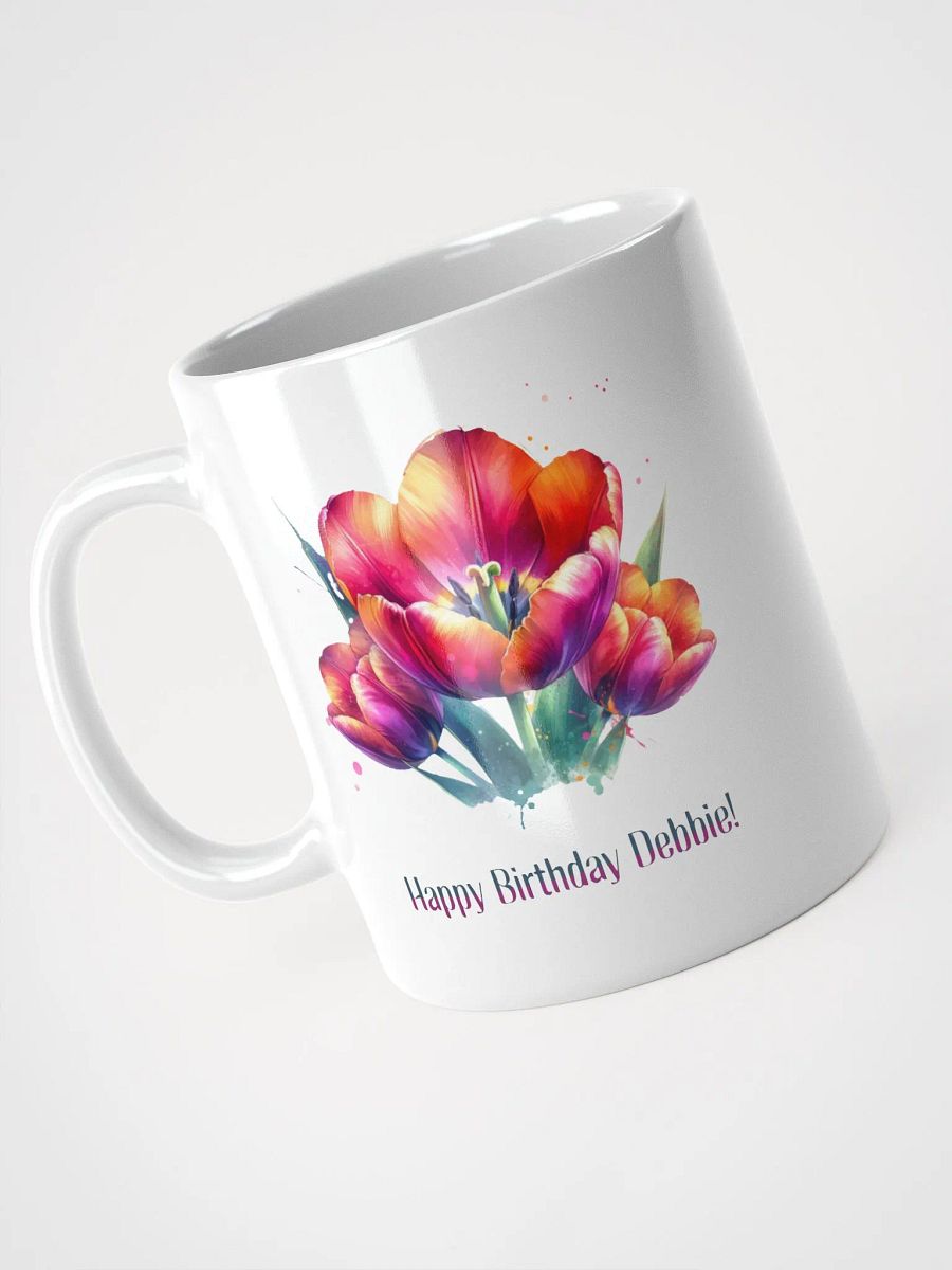 Happy Birthday Debbie White Glossy Mug product image (3)