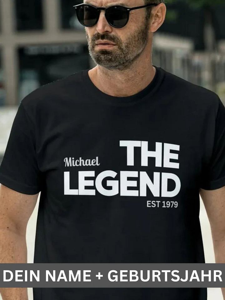 Geschenk Personalisiert Geburtstags-Shirt THE LEGEND - Geschenk Mann Frau - Custom Name & Year Tee product image (2)