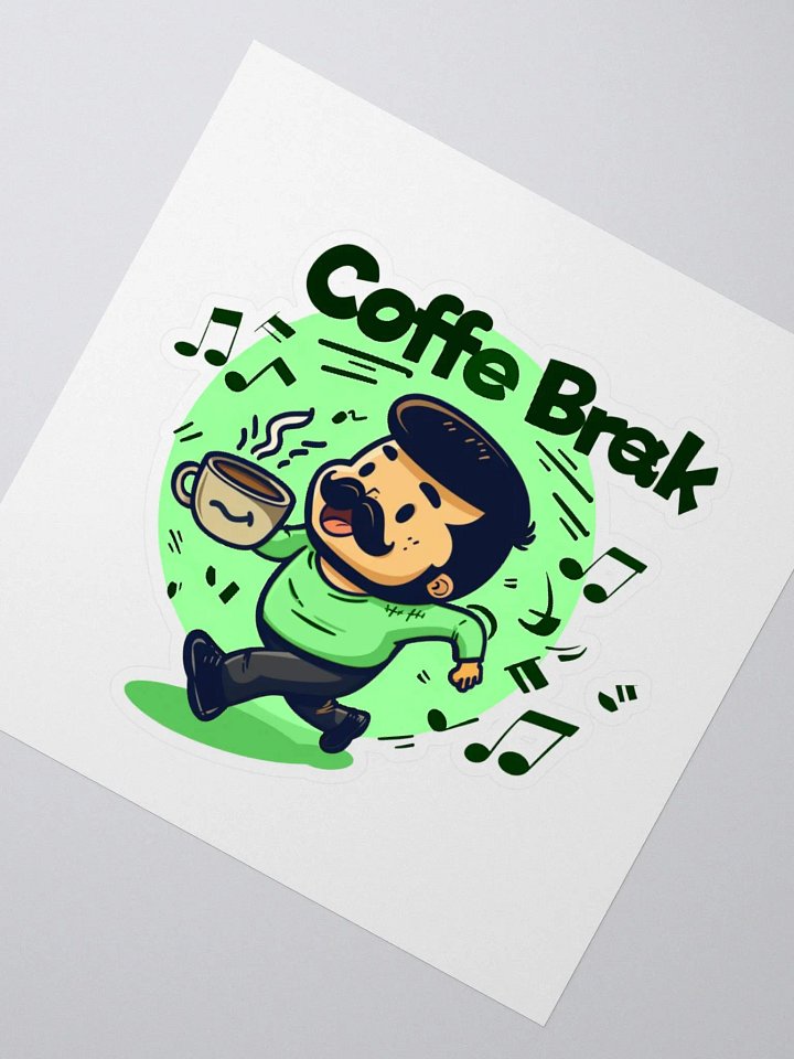 Coffee Break Green Sticker product image (5)