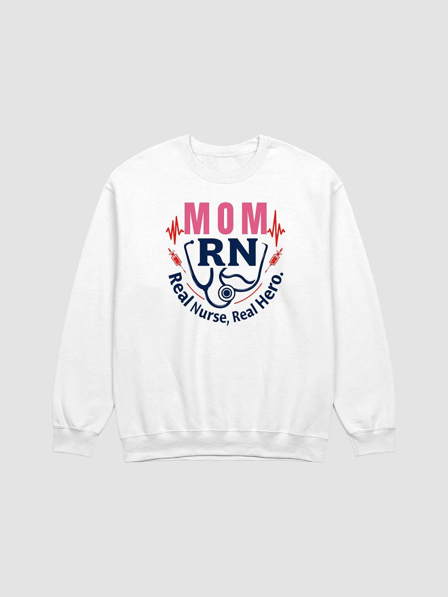 Mom RN, Real Nurse, Real Hero Crewneck Sweatshirt product image (5)