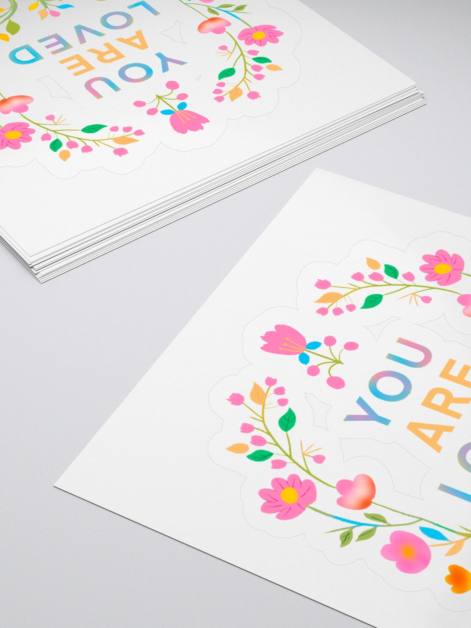 You Are Loved Floral Sticker Set product image (10)
