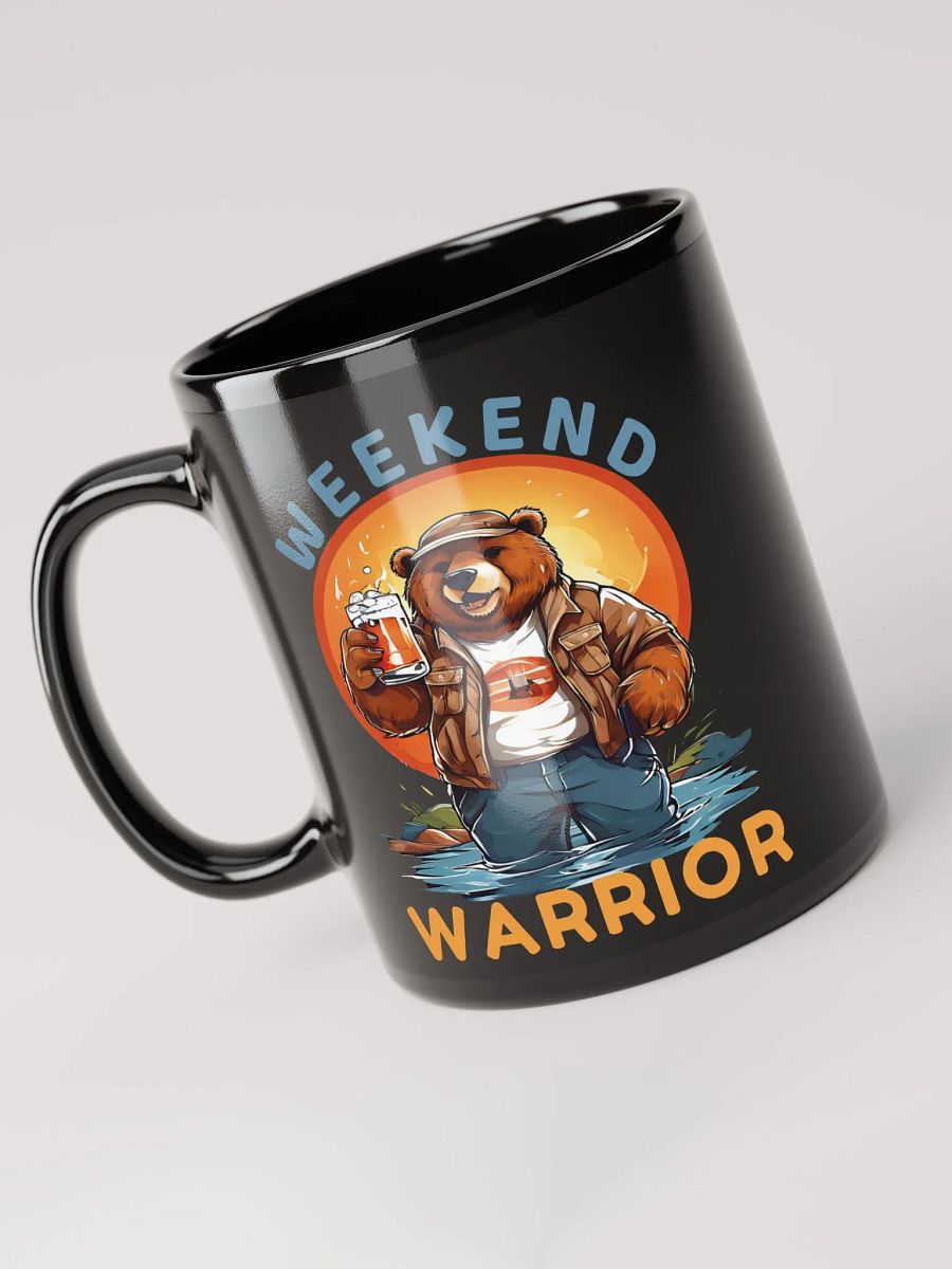 Weekend Warrior Funny Cool Stylish Black Glossy Mug – Best Gift for Relaxation Lovers product image (5)