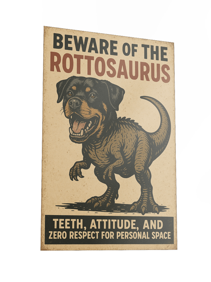 Beware of the Rottosaurus Poster product image (6)
