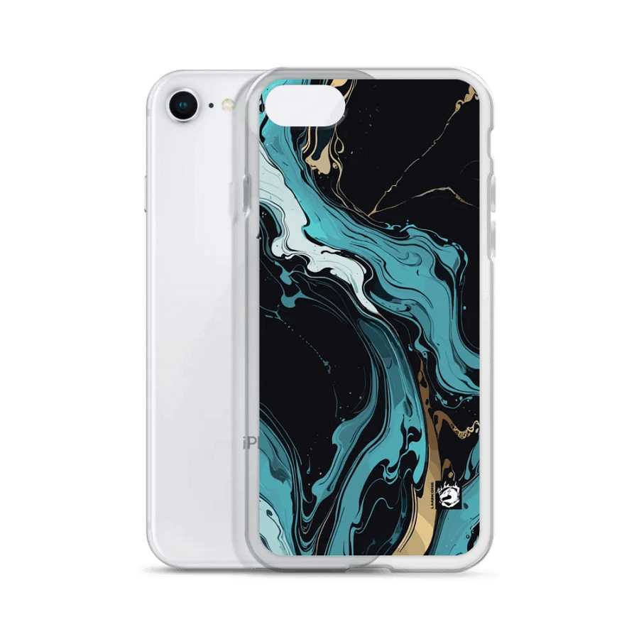 Blue Golden Marble iPhone® Case product image (2)