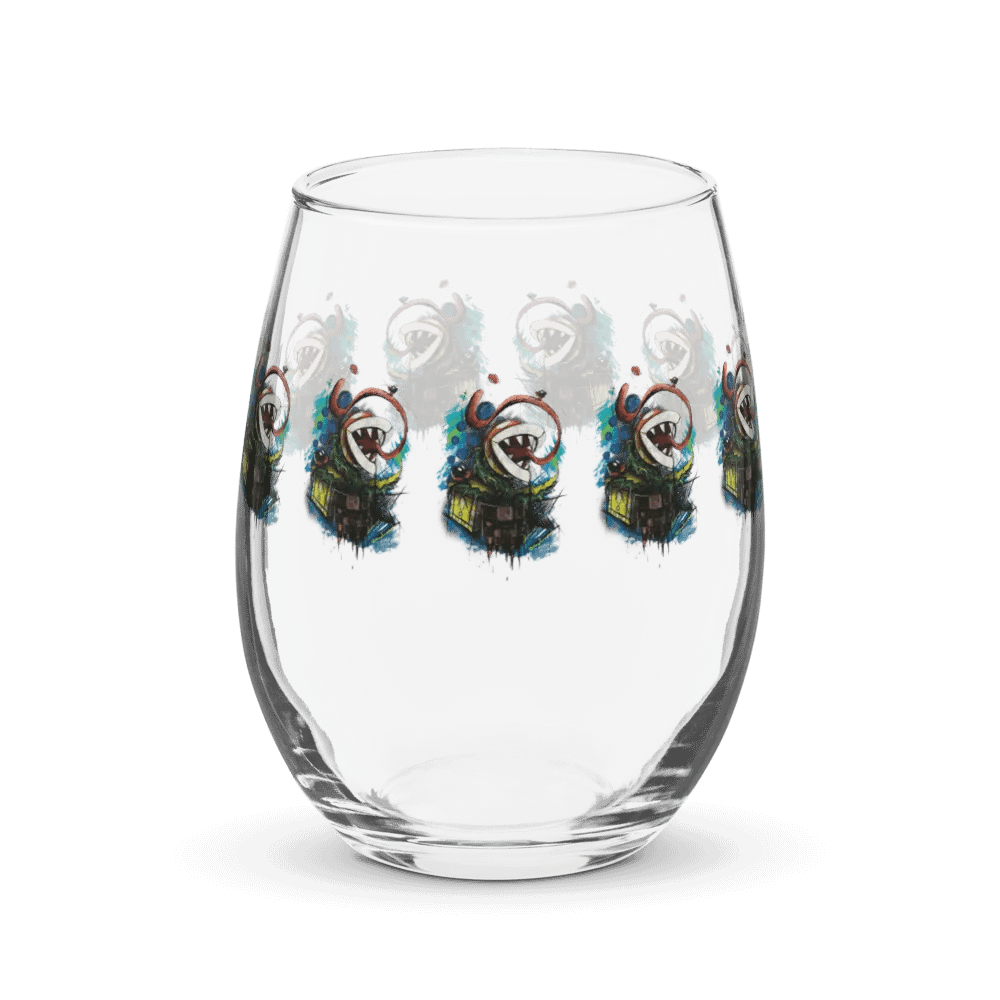 Piranha Plant by StephyJ Stemless Wine Glass product image (1)