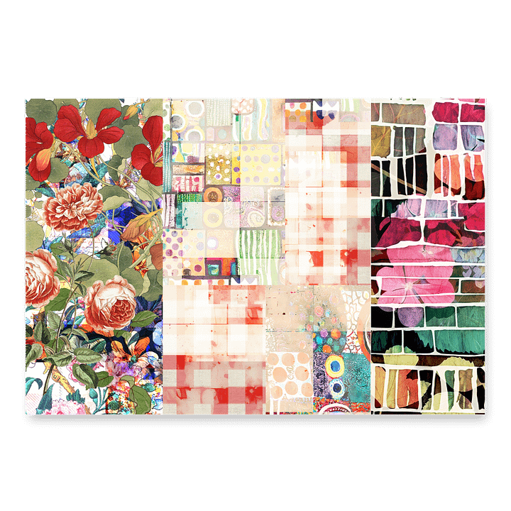 Edward Martin Mixed Media Collage Sheets No.342-Set of 3 Different Papers product image (2)