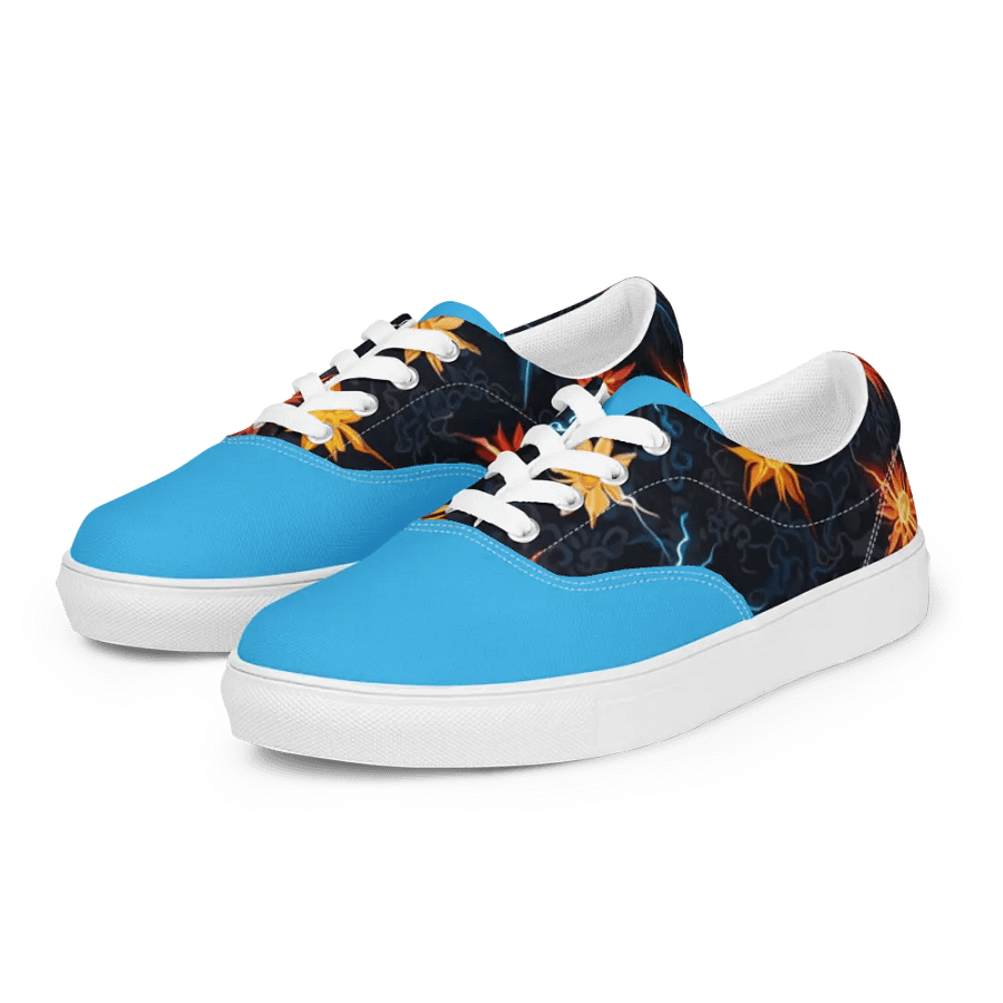 Electric Blooms Lace-Up Canvas Shoes product image (5)