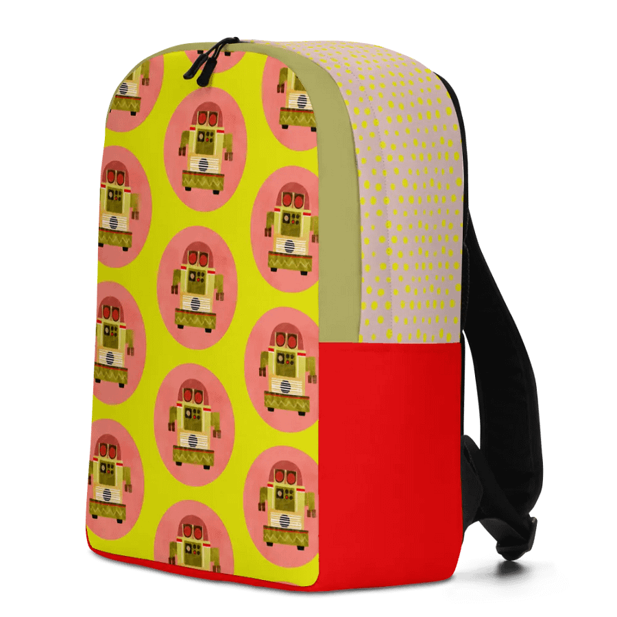 Roller-Egg the Robot - Backpack in Lime and Spots product image (2)