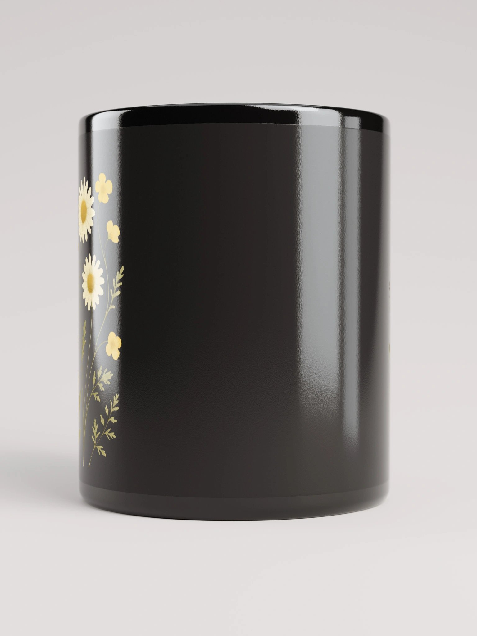 Floral Border Black Glossy Mug product image (9)
