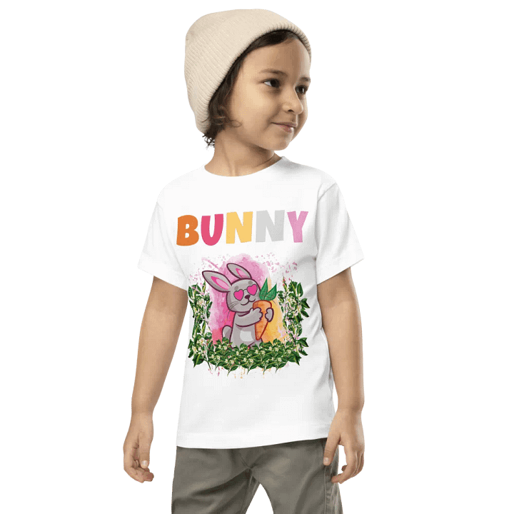 Bunny Cute Funny Colorful Bella+ Canvas Toddler T-Shirt – Best Gift for Boys and Girls product image (1)