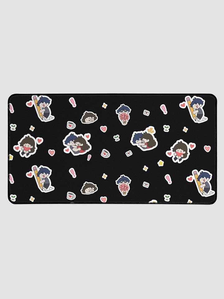 BLACK sticker design Desk Mat 15.5" x 31.5" product image (1)