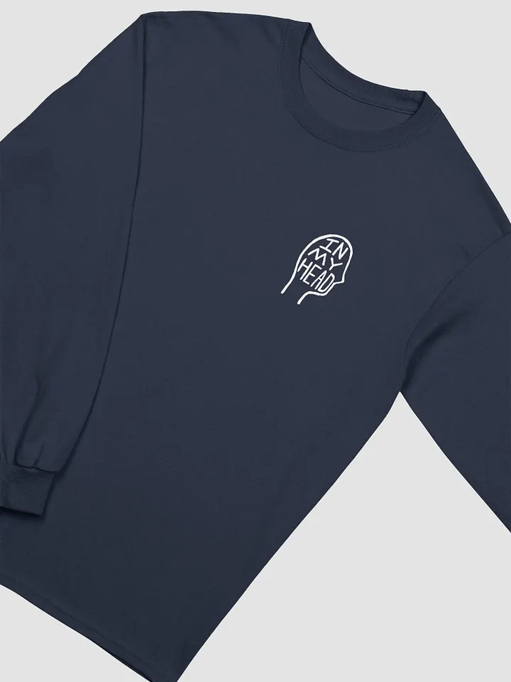 In My Head (sm. white design) printed cotton long sleeve product image (1)