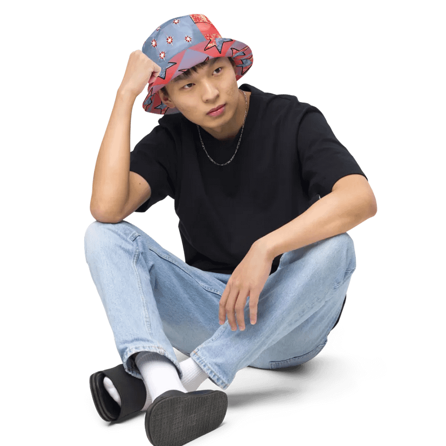 American Flag and Stars Bucket Hat product image (5)