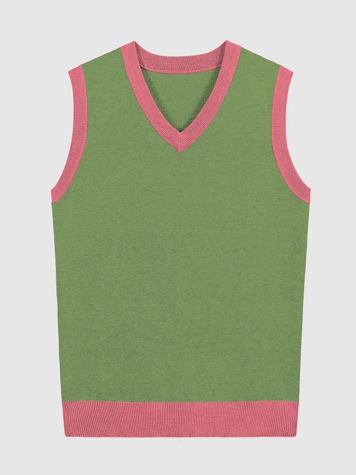 KawaiKitten Pink Kiwi Love V-Neck Vest product image (2)