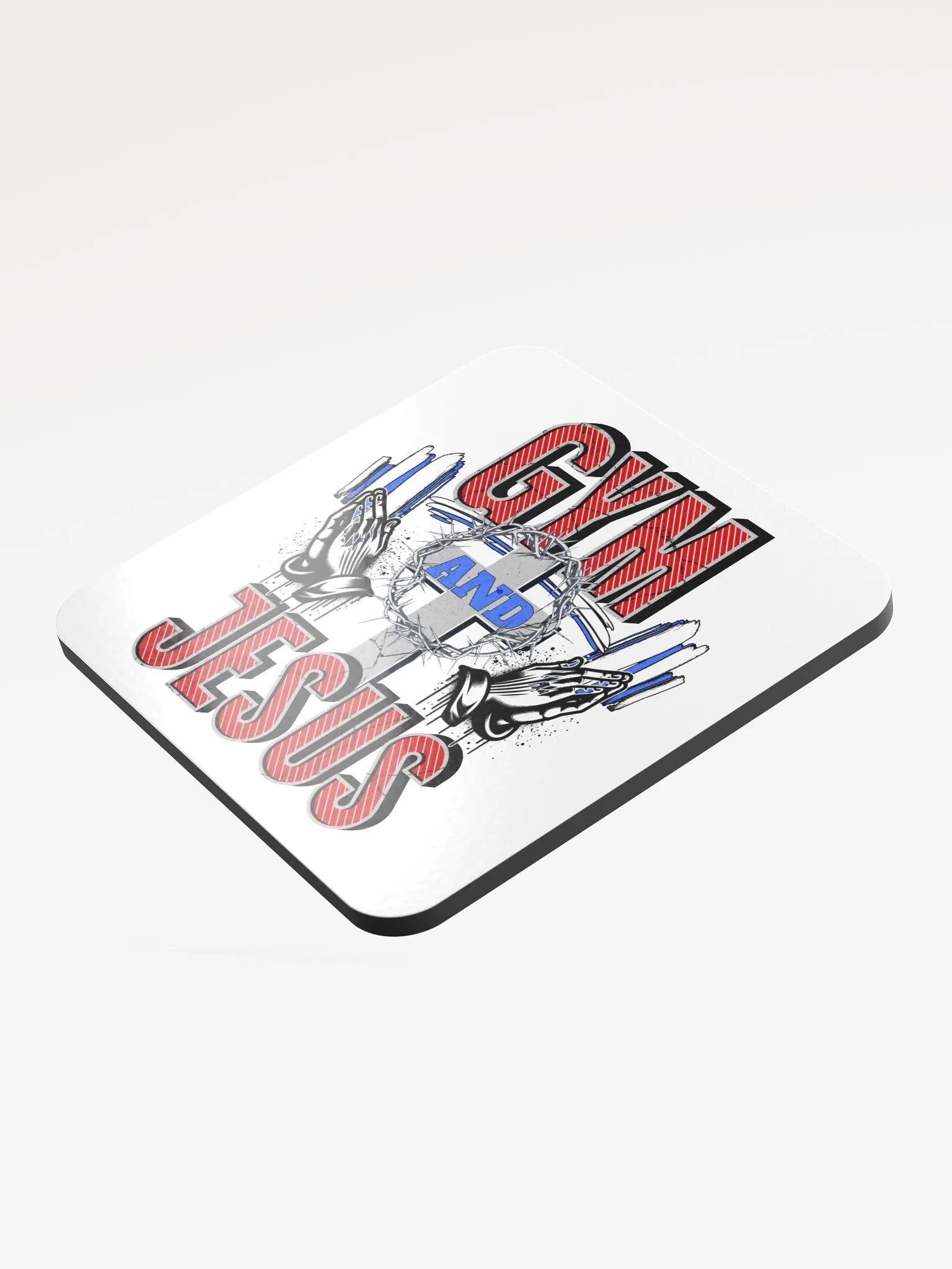 Gym And Jesus Weightlifting Divine Grace Coaster product image (4)