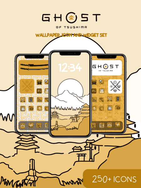 Ghost of Tsushima Gold Phone Theme product image (1)
