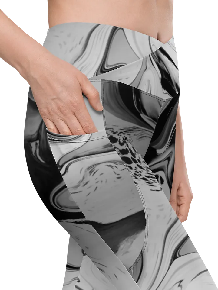 Black Marble-Leggings with Pockets product image (2)