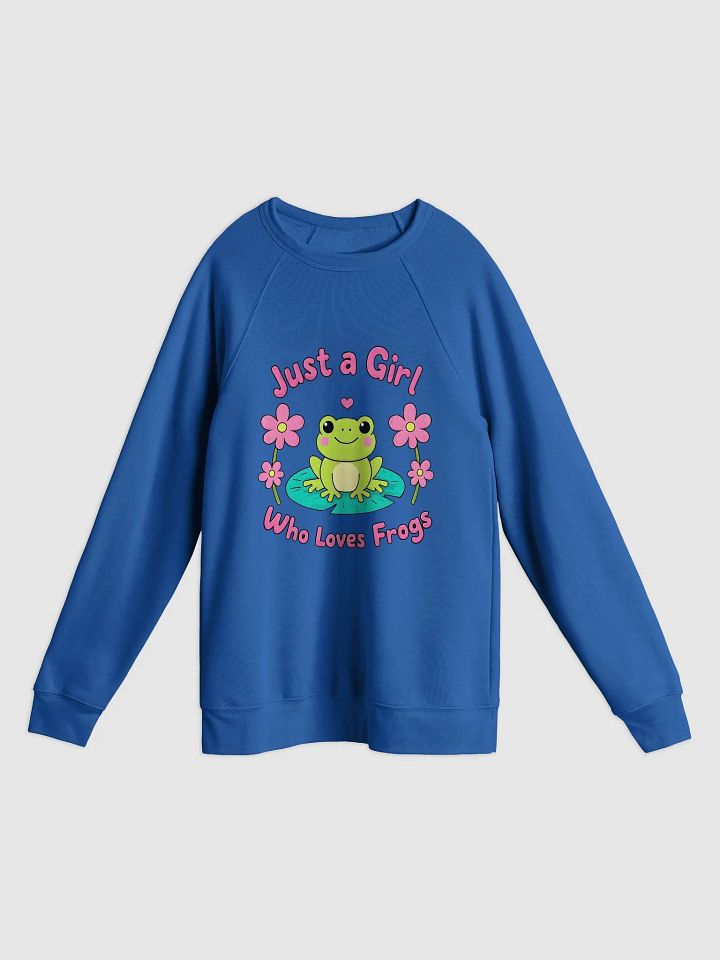 Just a Girl Who Loves Frogs Raglan Sweatshirt Bella+Canvas (Adult Unisex) product image (1)