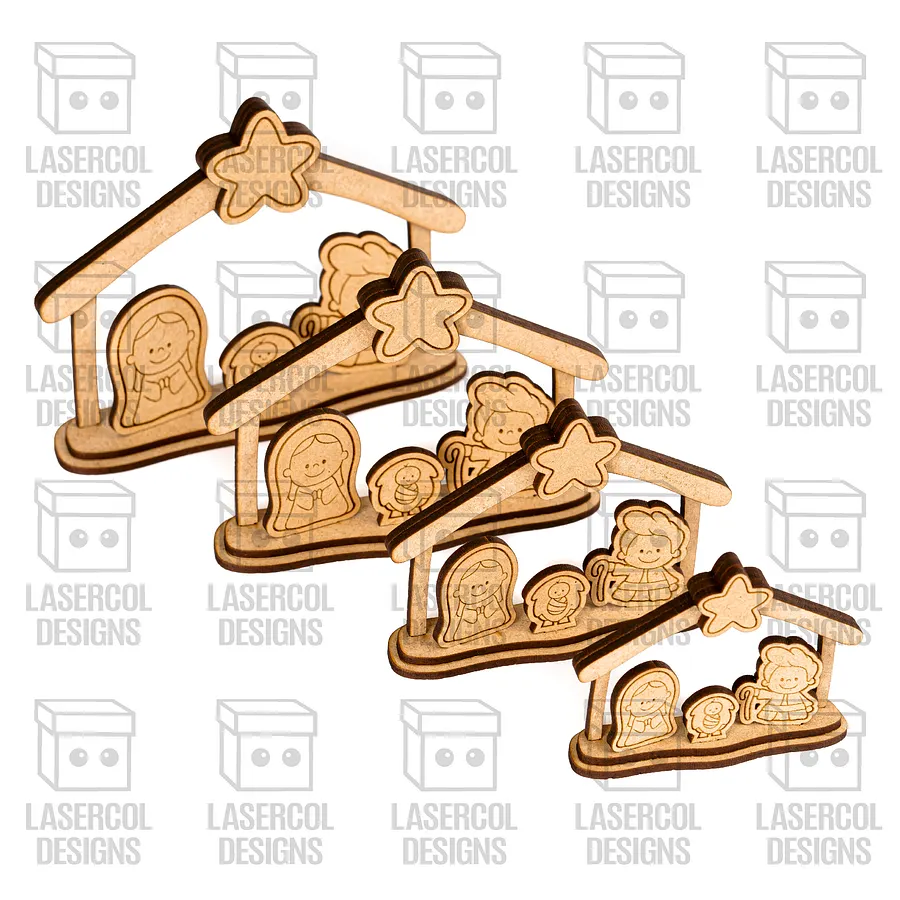 Small Nativity Scene Gift Set 4 - Christmas - Laser Cut Files product image (10)