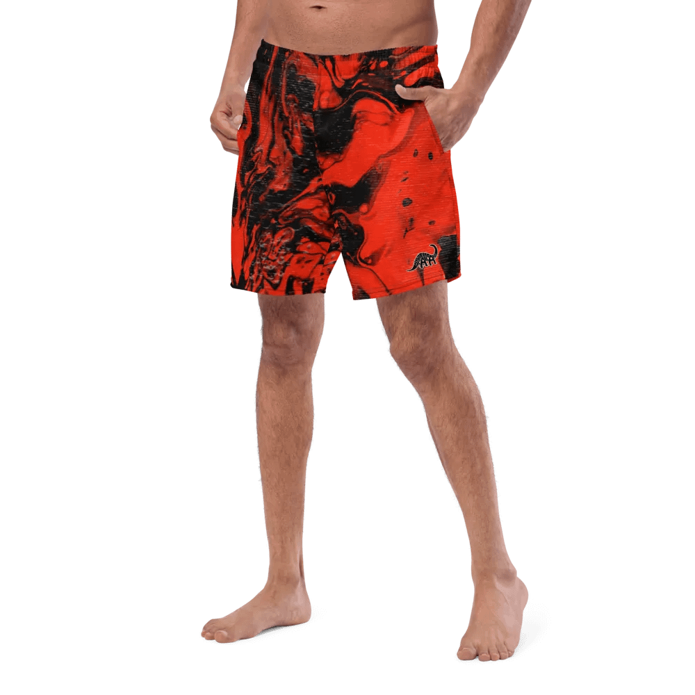 Demon In My Headphones Fluid Acrylic Swim Trunks product image (2)