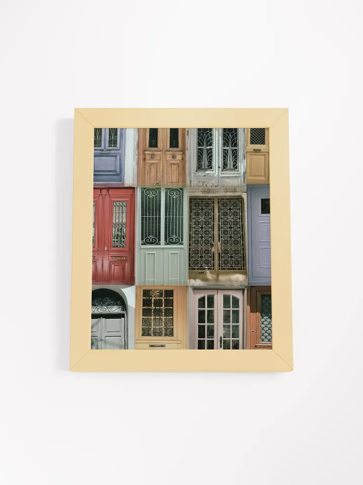 Greek Doors - Framed High-Quality Matte Poster product image (1)