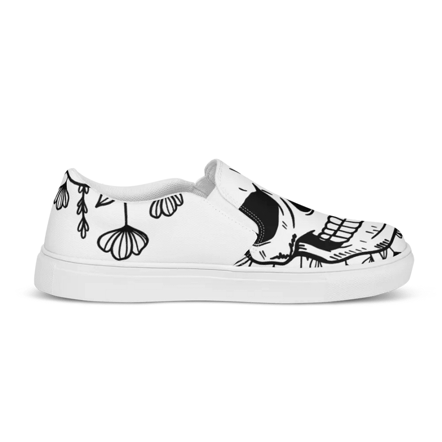 Womans Skull Comfort Canvas Slip-Ons product image (6)