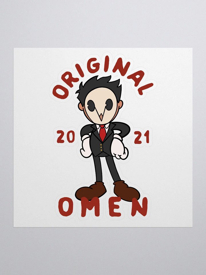 Vintage Omen Kiss Cut Sticker product image (1)