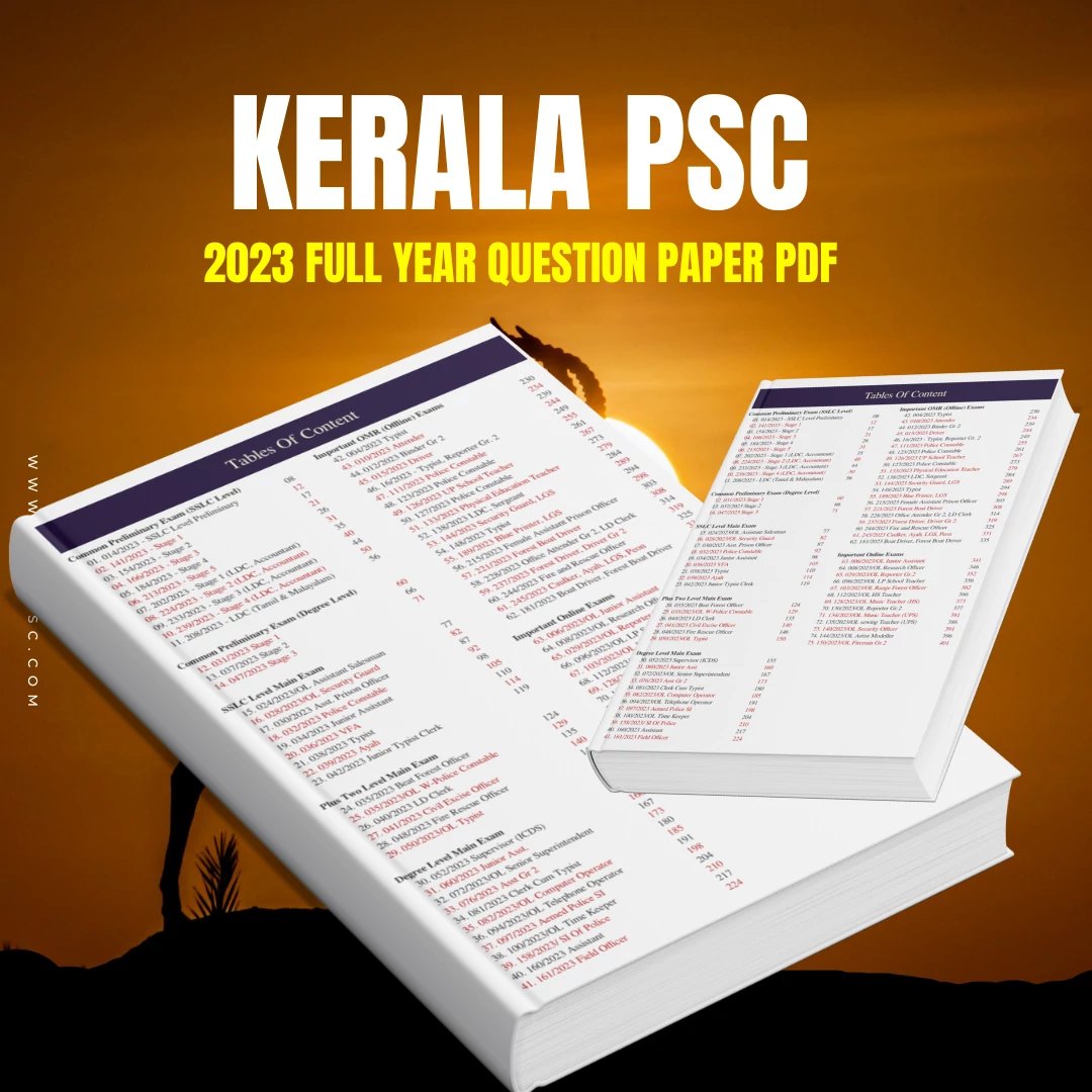 Kerala PSC Previous Question Papers 2023 PDF product image (2)