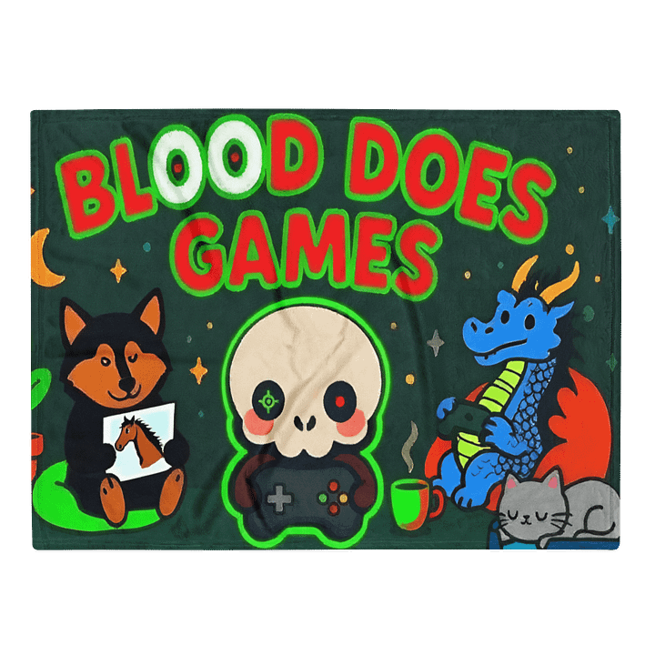 Blood Does Games Art Print Blanket product image (2)
