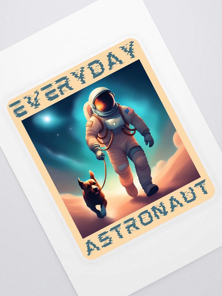 Everyday Astronaut Walking the Dog Sticker product image (1)
