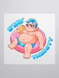 Stay Thirsty Moomoo Sticker (Text) product image (2)