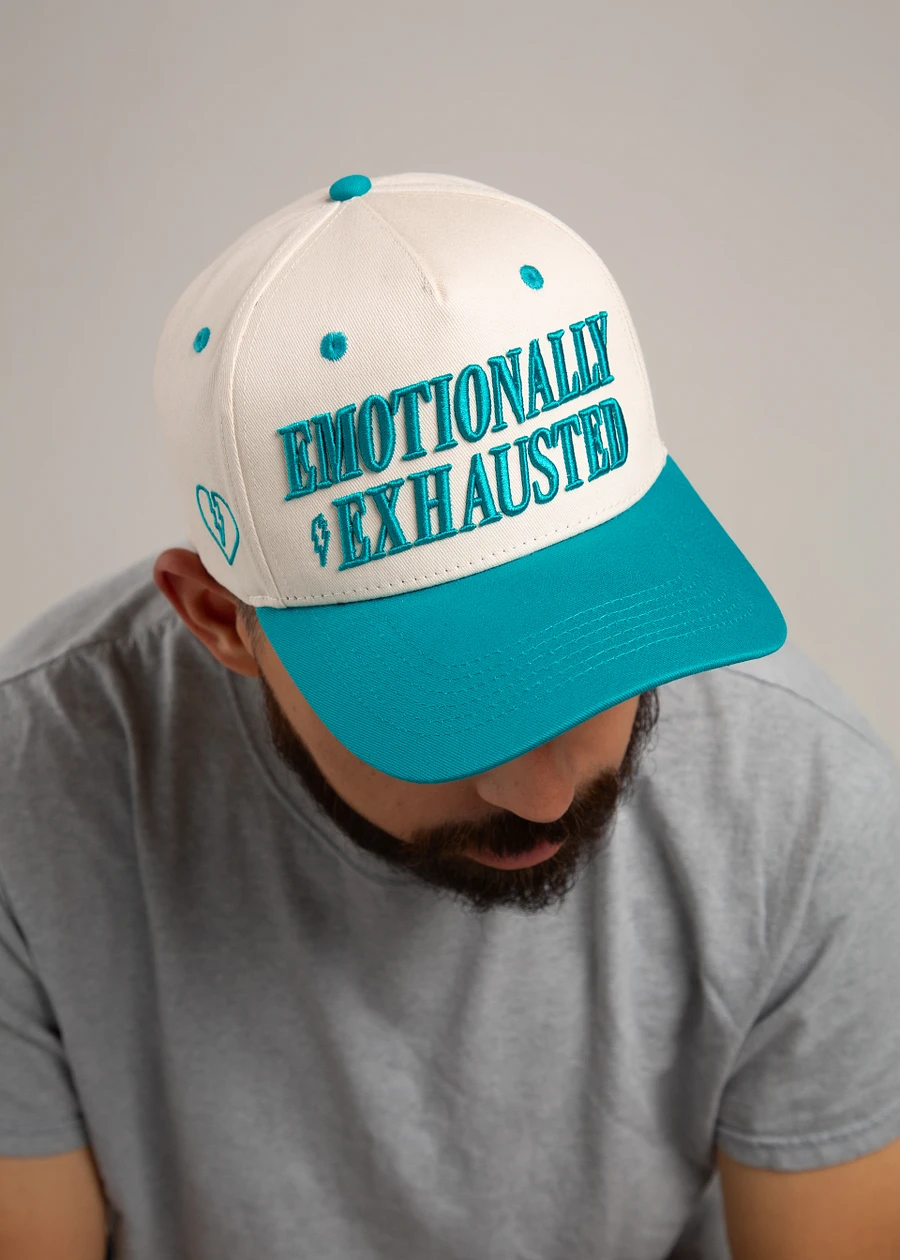 Emotionally Exhausted A-Frame Snapback - Teal product image (2)