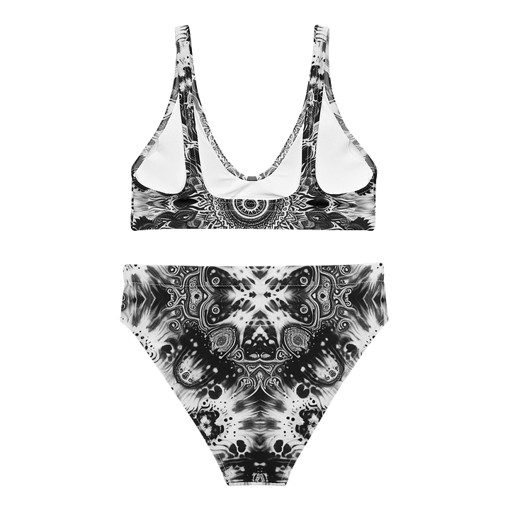 Black & White Octopus Tie Dye High Waisted Bikini Set product image (2)