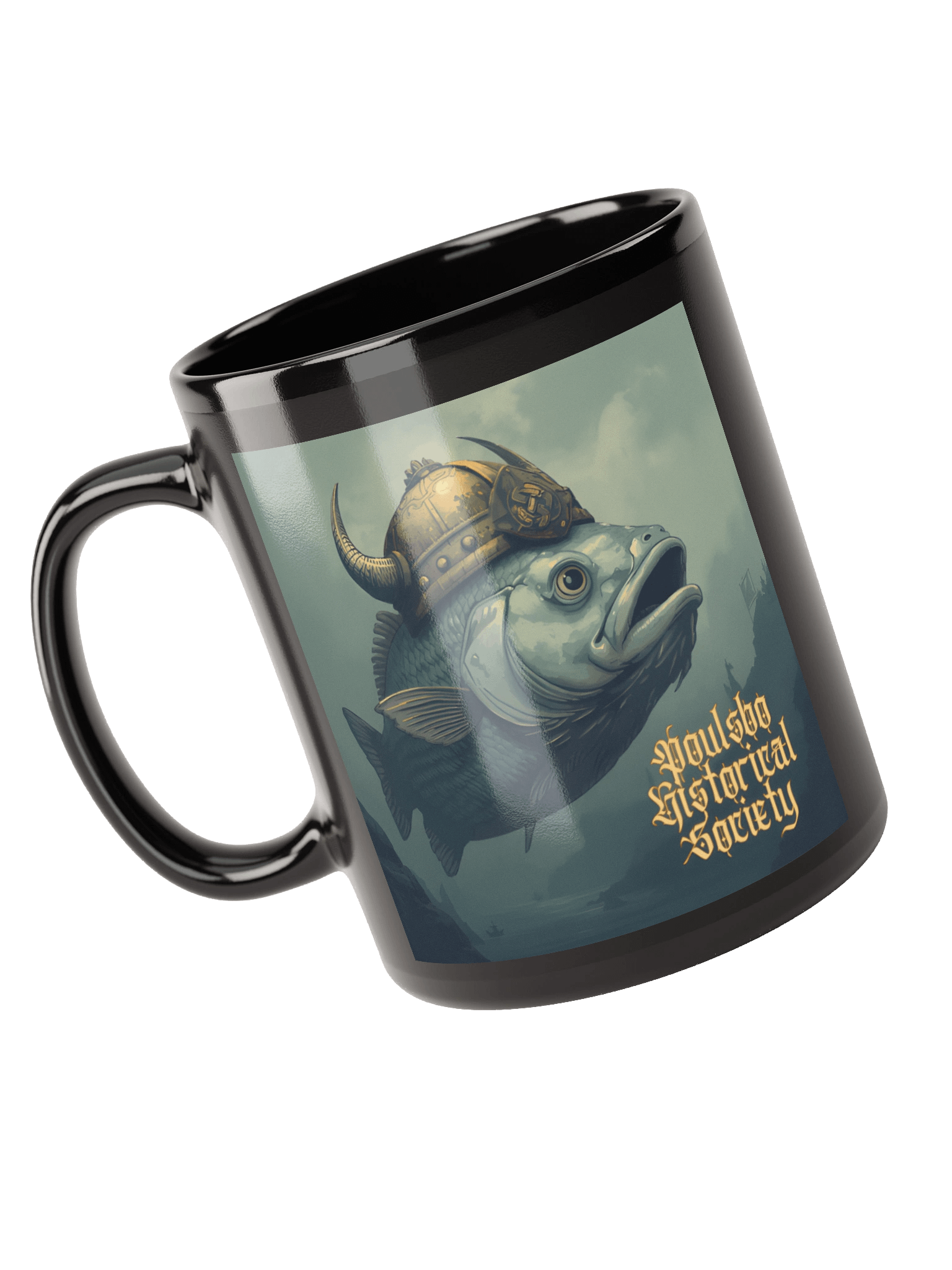 Viking Fish Black Glossy Mug product image (3)