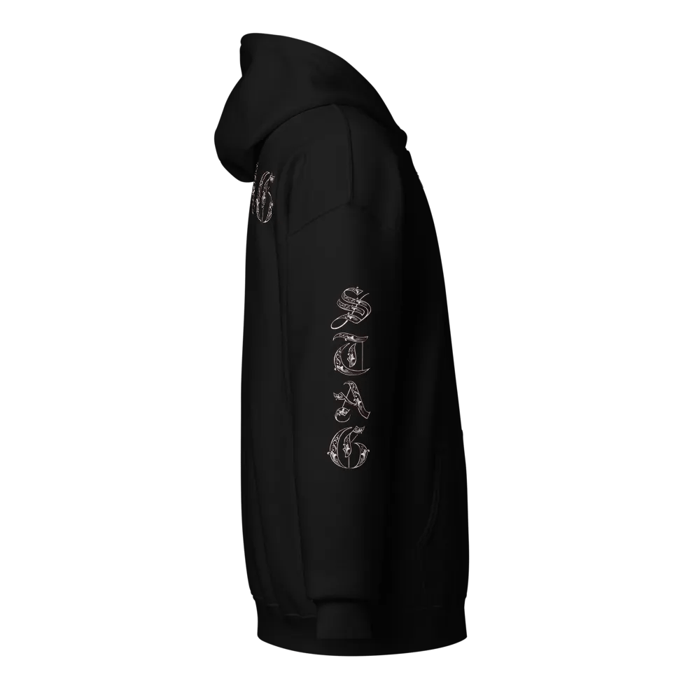 Gothic Old English Stag Front Zip Hoodie product image (29)