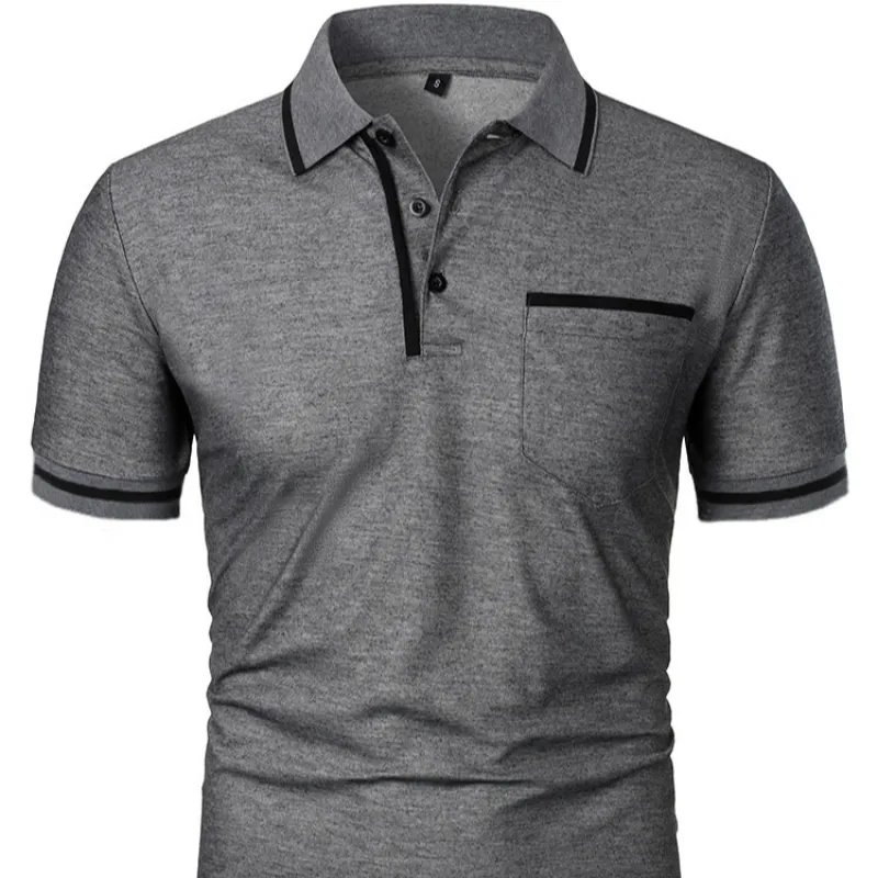 Men's Casual Lapel Short Sleeve T-shirt product image (6)