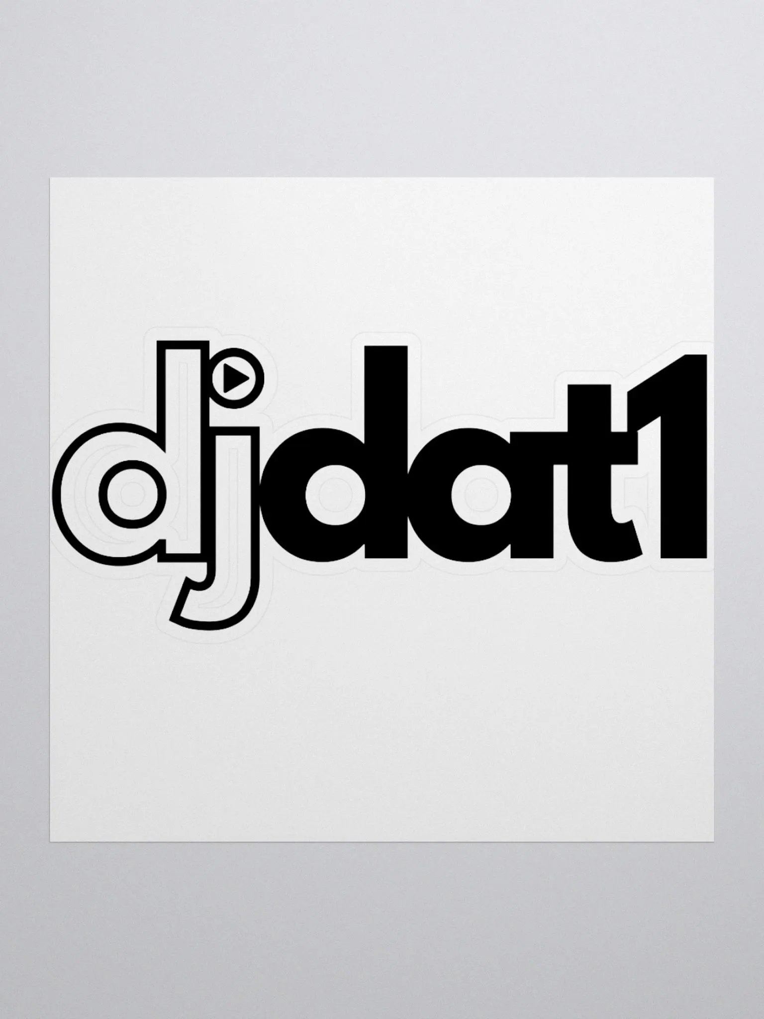 [DJDAT1] Vinyl Stickers (black) product image (1)