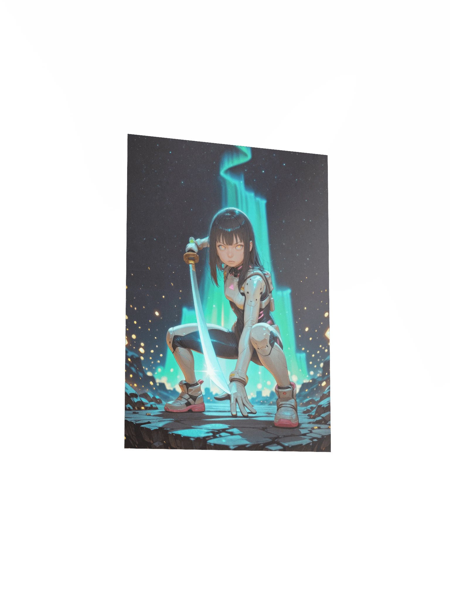 Cyber Samurai Girl Wall Art Poster product image (4)