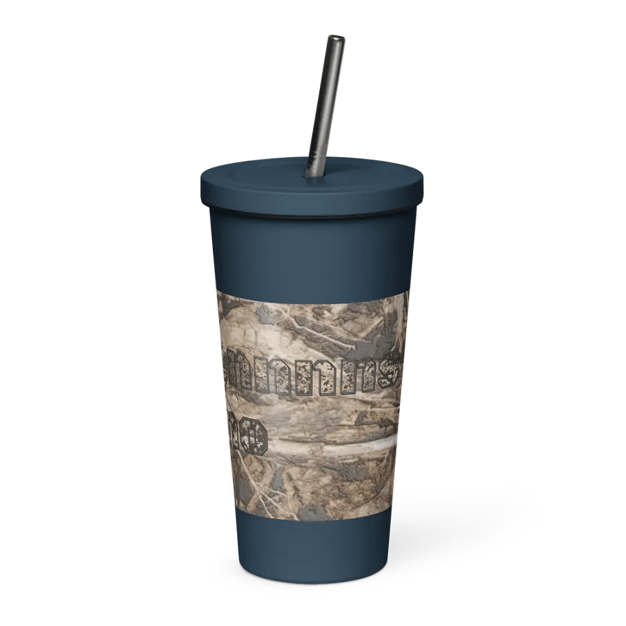 Insulated Tumbler with a Straw - Dead Split - It Happennnns Camo product image (3)