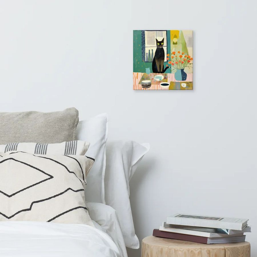 Art2401-35 Eclectic Cat Still Life - Canvas Print - sm product image (3)