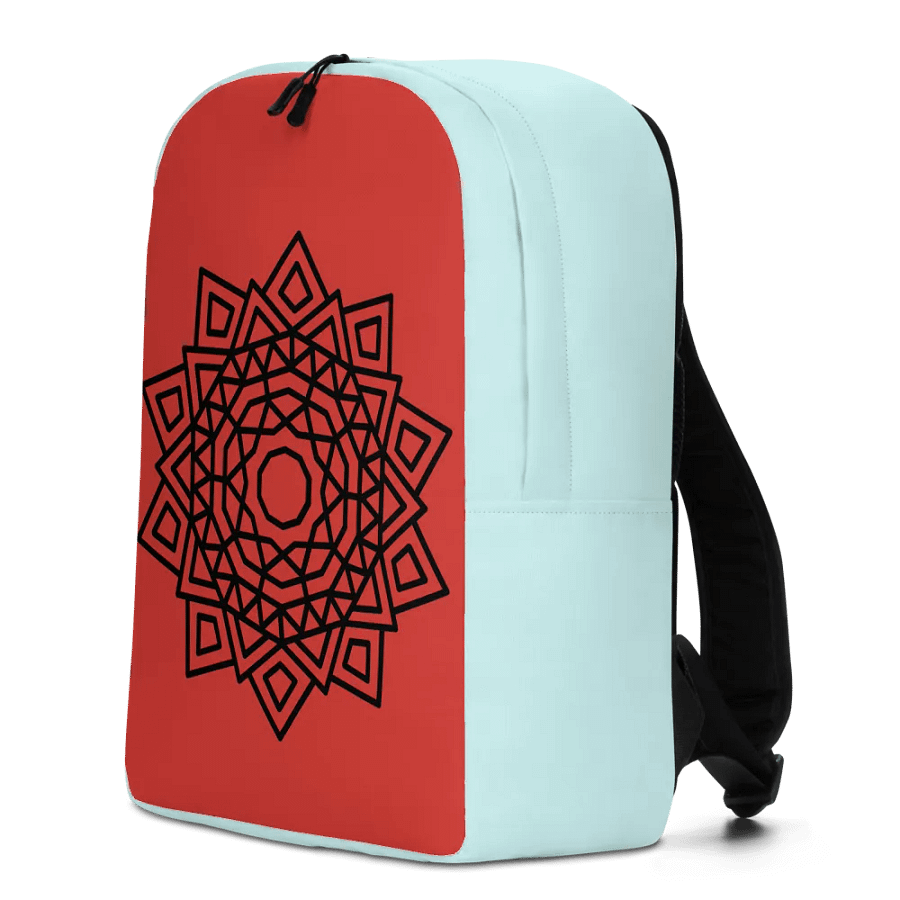 Mandala Red and light blue Backpack product image (7)