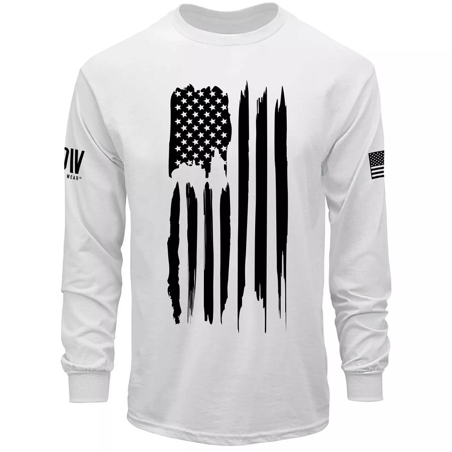 Mens Long Sleeve Shirt American Flag USA Patriotic T-Shirt product image (3)