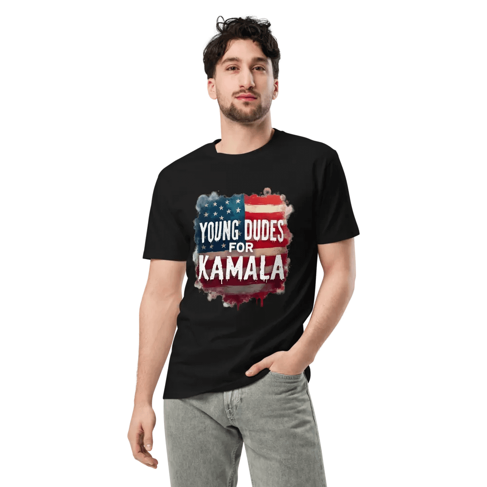 Young Dudes For Kamala Patriotic Kamala Supporters Tee product image (3)