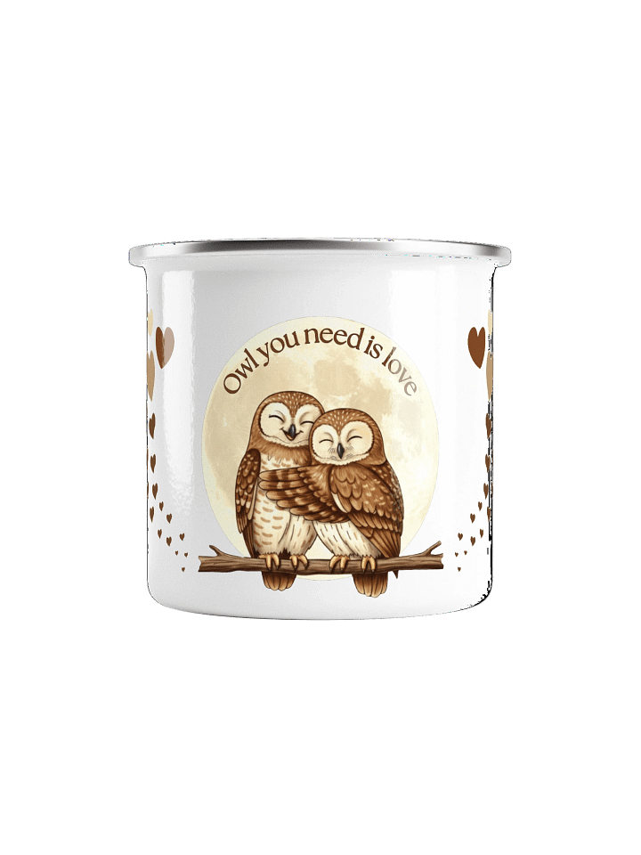 Owl Love Enamel Mug product image (1)